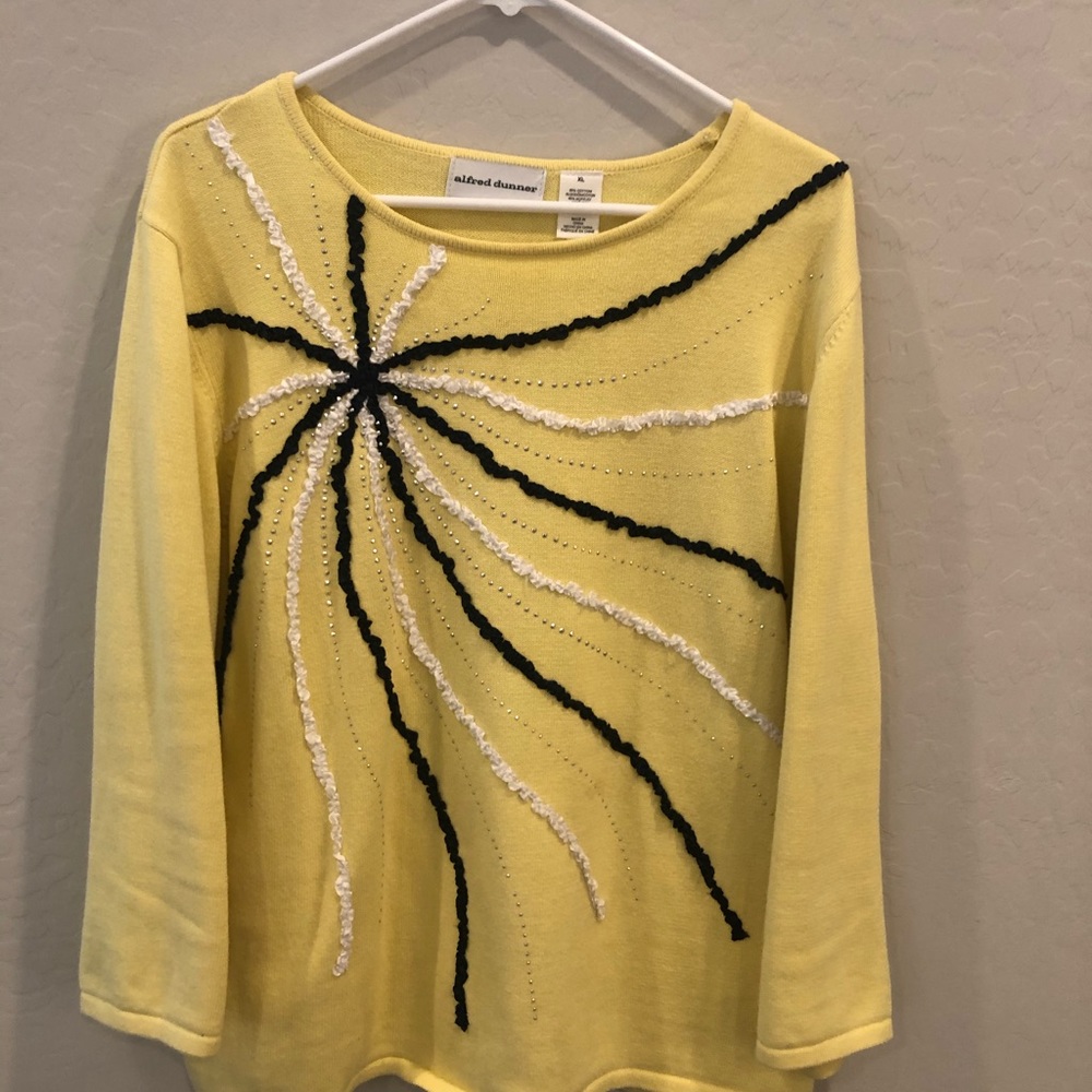 Alfred Dunner 3/4 Beaded Embellished Sweater XL